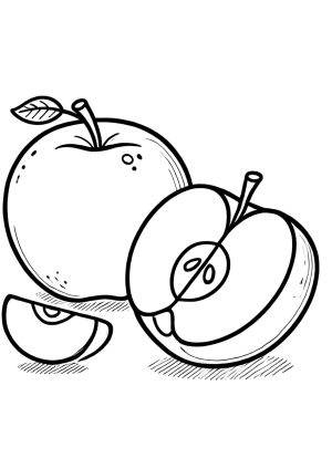 Apfel geschnitten