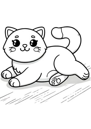 Katze liegend