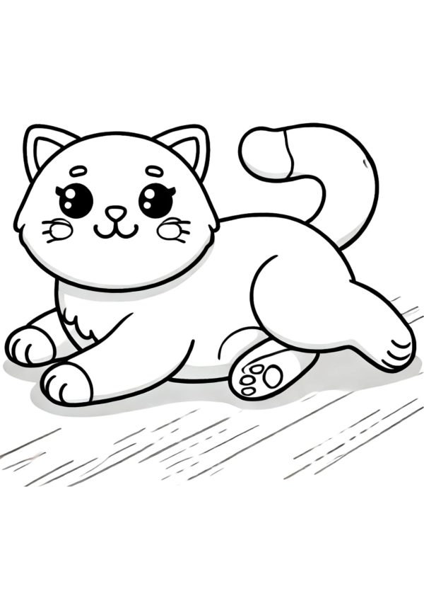 Katze liegend