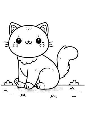 Katze sitzend