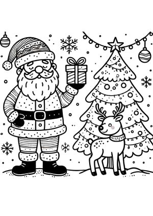 Weihnachtsmann und Weihnachtsbaum 1