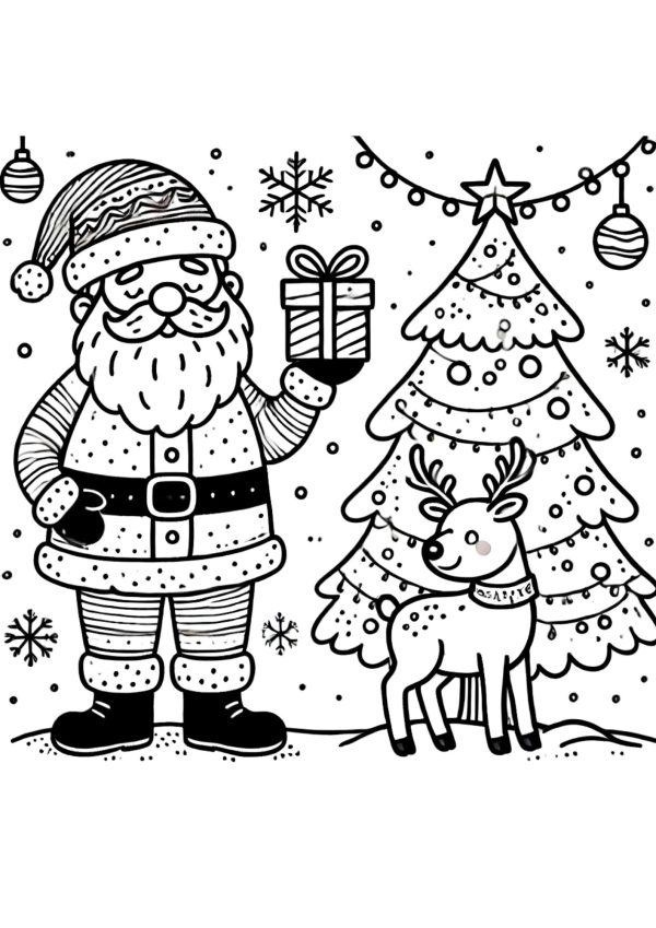 Weihnachtsmann und Weihnachtsbaum 1
