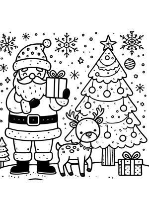 Weihnachtsmann und Weihnachtsbaum 2