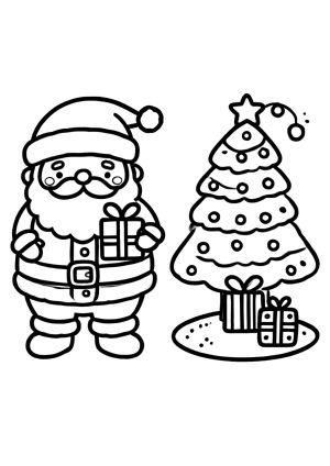 Weihnachtsmann und Weihnachtsbaum 3