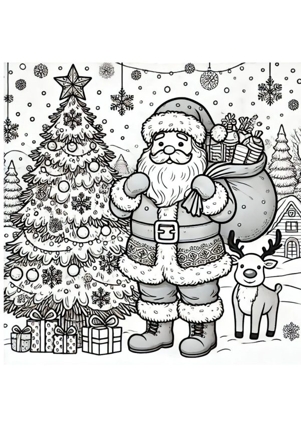 Weihnachtsmann und Weihnachtsbaum